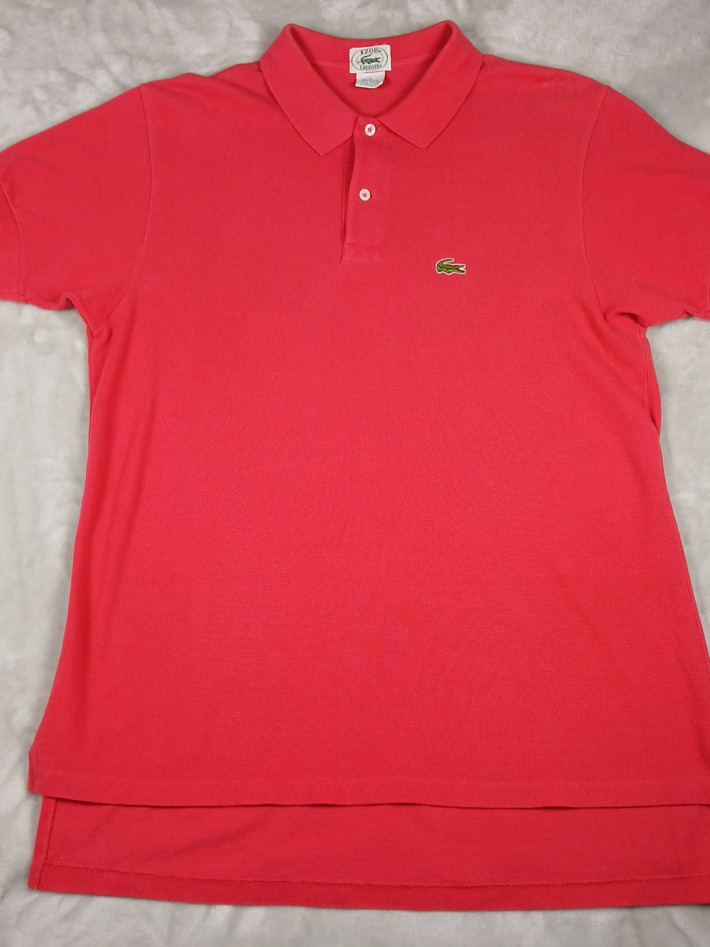 Vintage 80's Izod Lacoste Polo Shirt L Men's Patron Made In USA Red